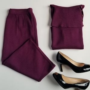 ST. JOHN by Marie Gray Purple Sweater/Skirt Set